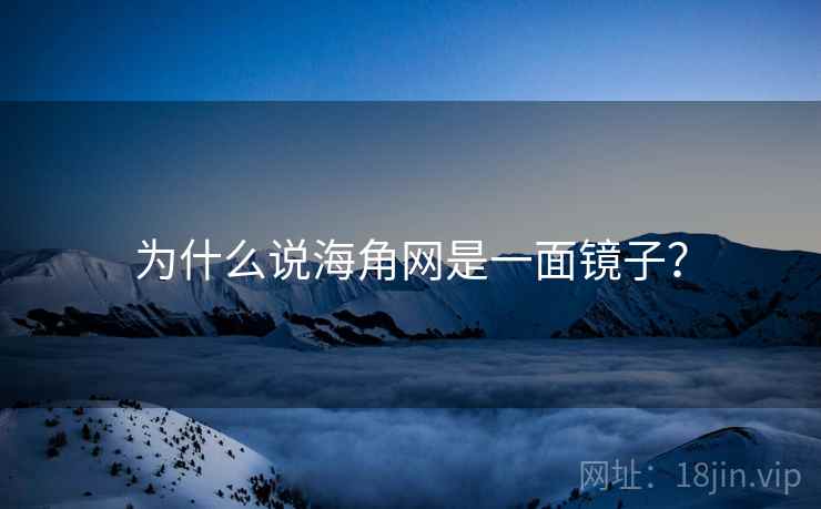 为什么说海角网是一面镜子？  第1张