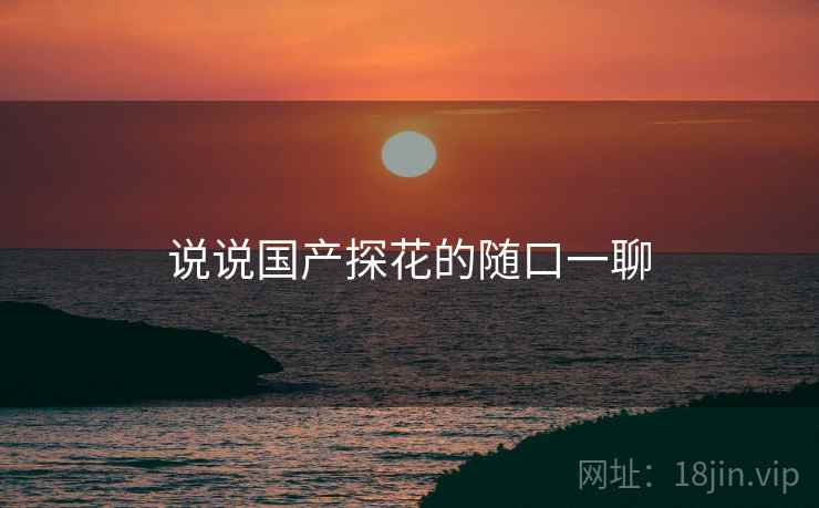 说说国产探花的随口一聊  第1张