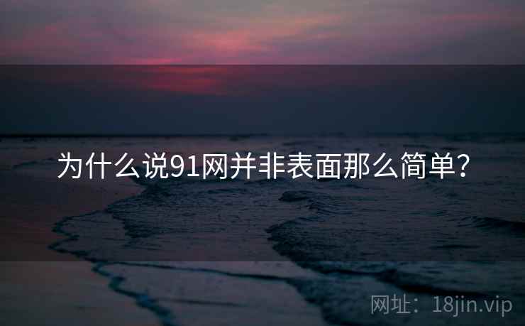 为什么说91网并非表面那么简单？  第2张
