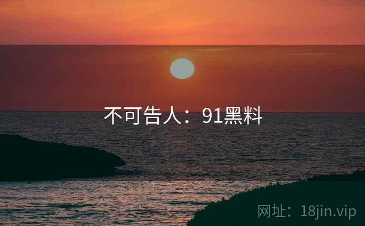 不可告人：91黑料  第2张